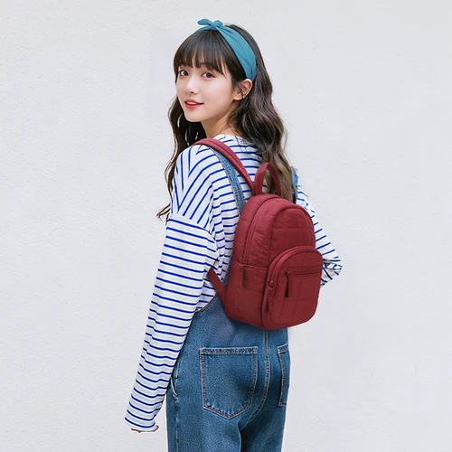 Imagen 2 del producto Mochilas pequeñas BAGSMART para mujer, bonita mochila universitaria, Mini mochila multifunción para viajes de ocio, mochila sencilla para mujer