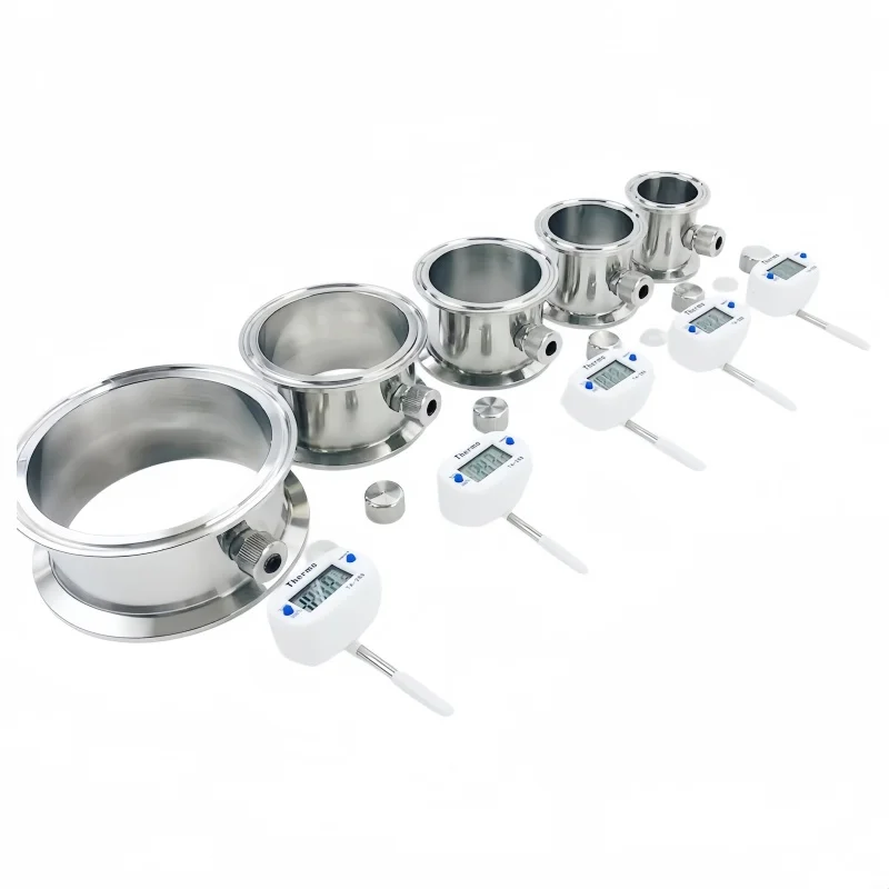 Tuyau Leic-clamp avec Thermowell, raccord de tuyau de connexion Leic-clamp, acier inoxydable sanitaire 1.5, 304 po-4 po, livraison gratuite