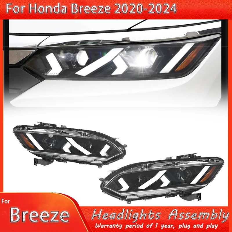 

Автомобиль для Honda Breeze, обновленная фара 2020-2024, модифицированная для нового DRL, динамический указатель поворота, светодиодная фара, автоаксессуары