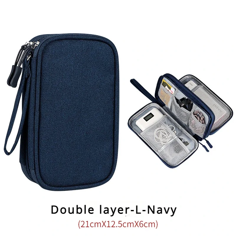 Travel Portable Digital Storage Bag Travel Wallet Family Passport Holder USB Data Cable Organizer Headset Protective Bag