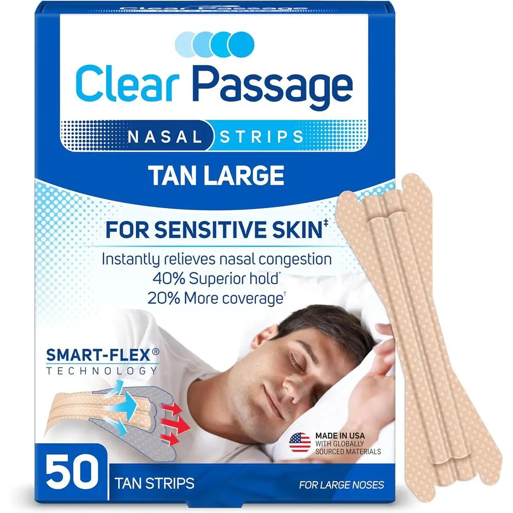 

Большие носовые полоски Tan, 50 штук | Улучшение сна, уменьшение храпа, снятие заложенности носа при простуде и аллергии