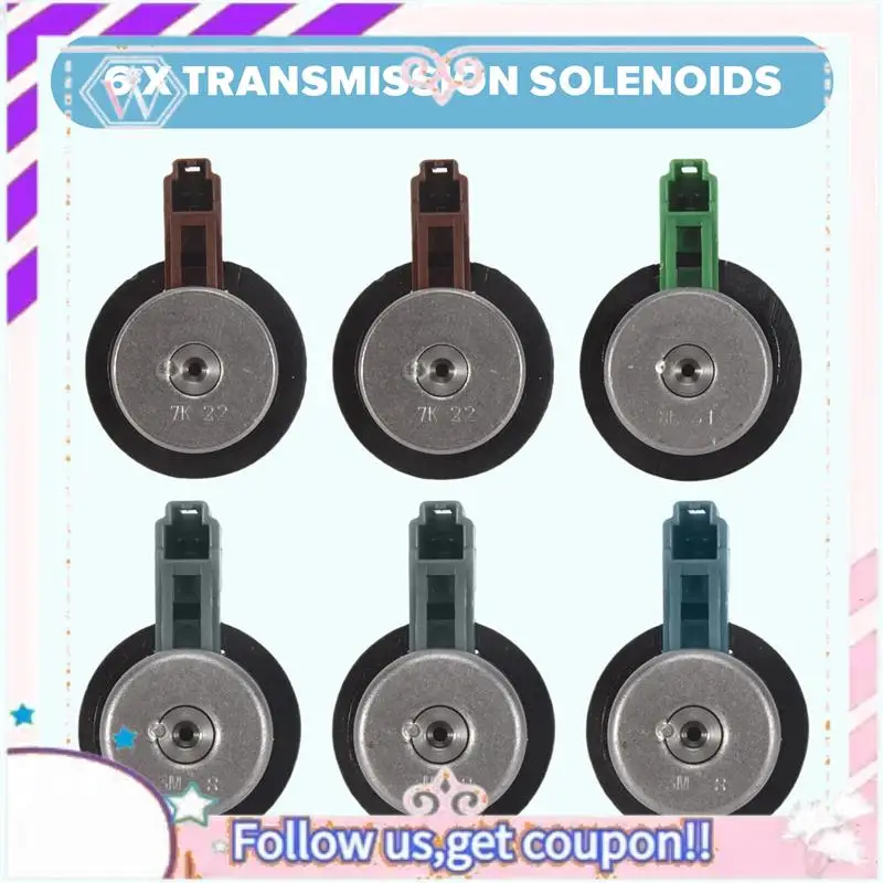 

Easy To Use 6PCS 4EAT Transmission Solenoids Kit For Subaru Forester 2.5 Outback 31939-AA191 31939AA150 31939AA190