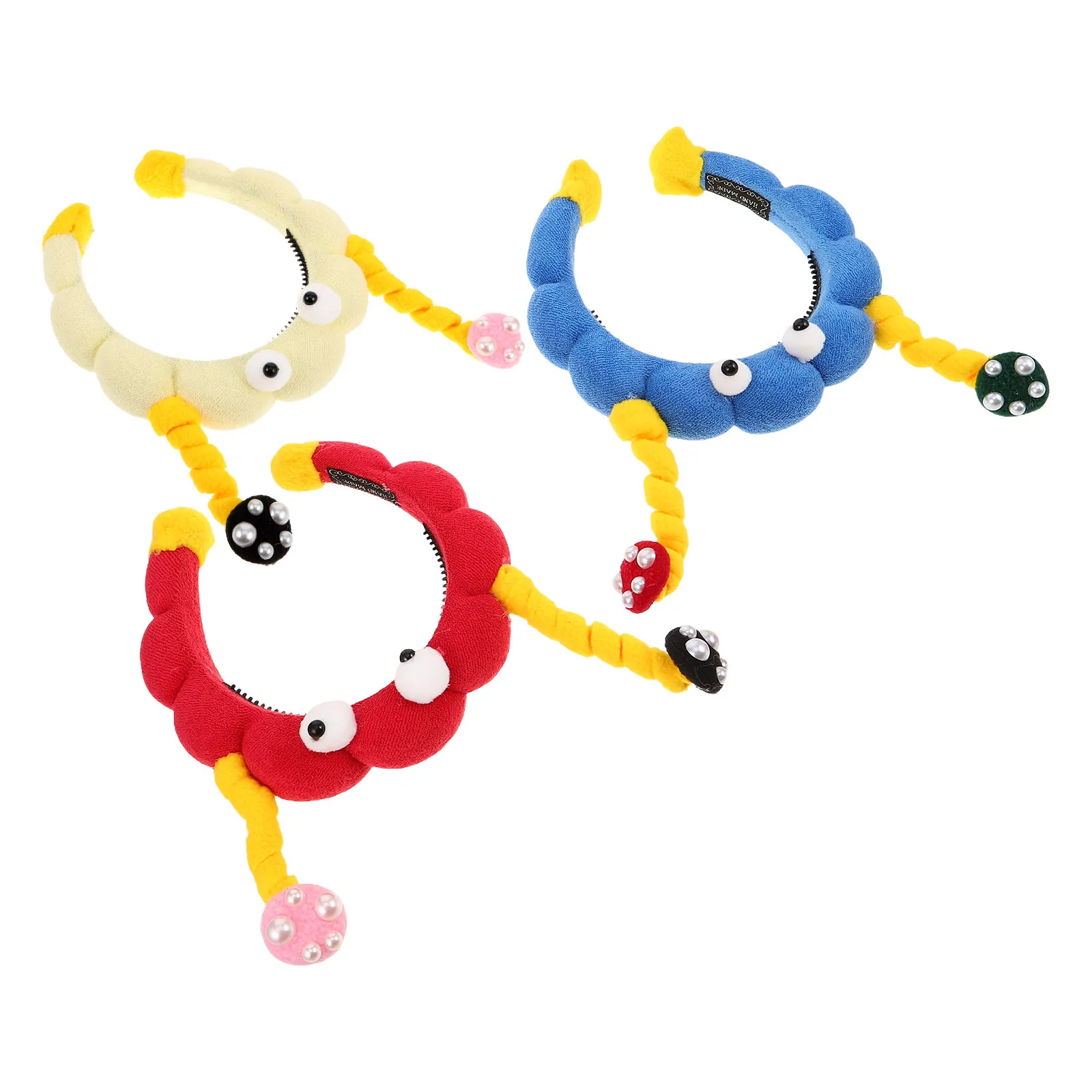 3Pcs Animal Mushroom Headband Skincare Hair Loop for Face Washing Makeup Prep Shower Spa Yoga Skincare Beauty Women Accessory