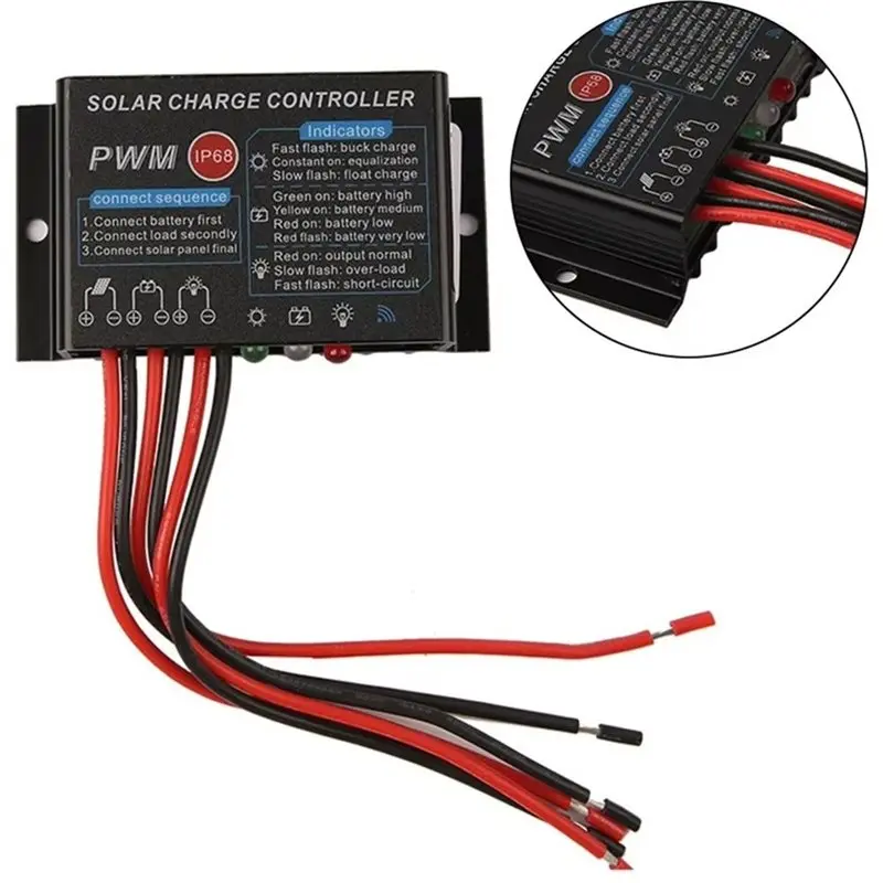 AB42-1PC 12V/24V Solar Charge Controller Solar Charge Controller For Home Garden Alternative Energy System