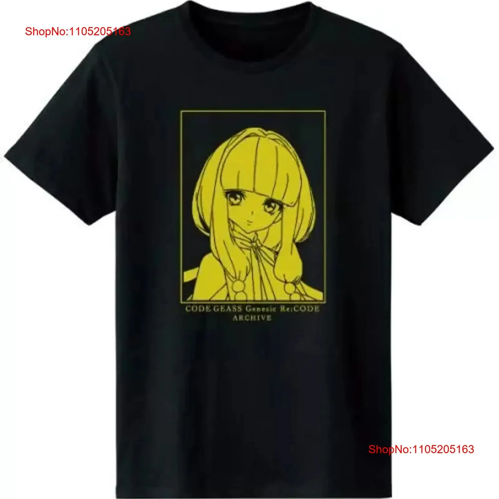 Archive T Shirt Black Men'S M Size Code Geass Genesic Re vintage Washed graphic streetwear Breathable homme Comfortable