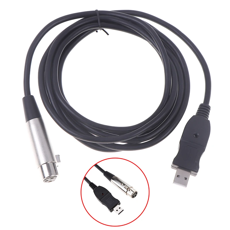 Highend USB Microphone Cable  Microphone Cable Computer USB To XLR Microphone Connect Computer Cable Audio Cable Adapter