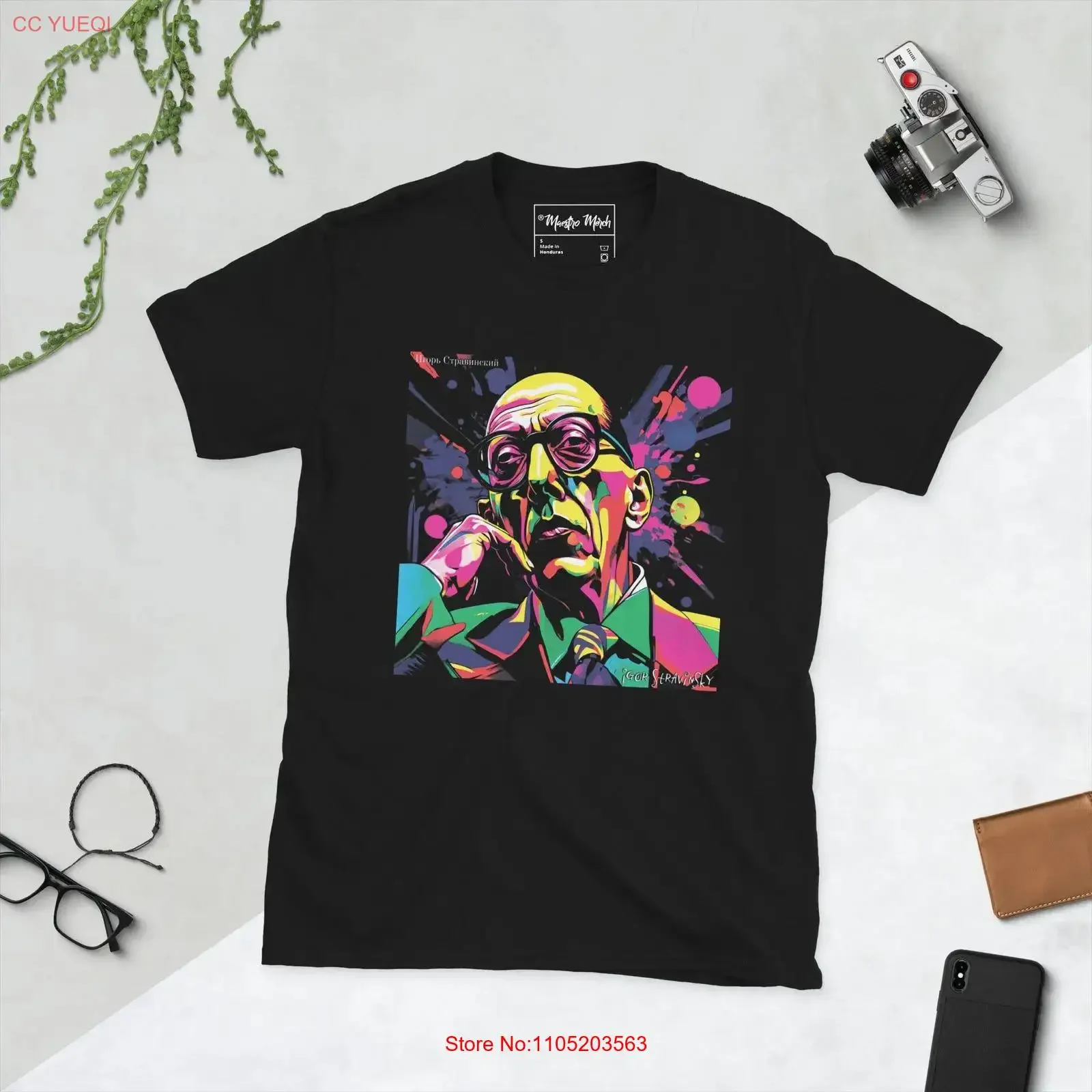 Igor Stravinsky  T Shirt Composer Music Lover vintage Washed homme fashion Versatile Unisex designer clothes Comfortable