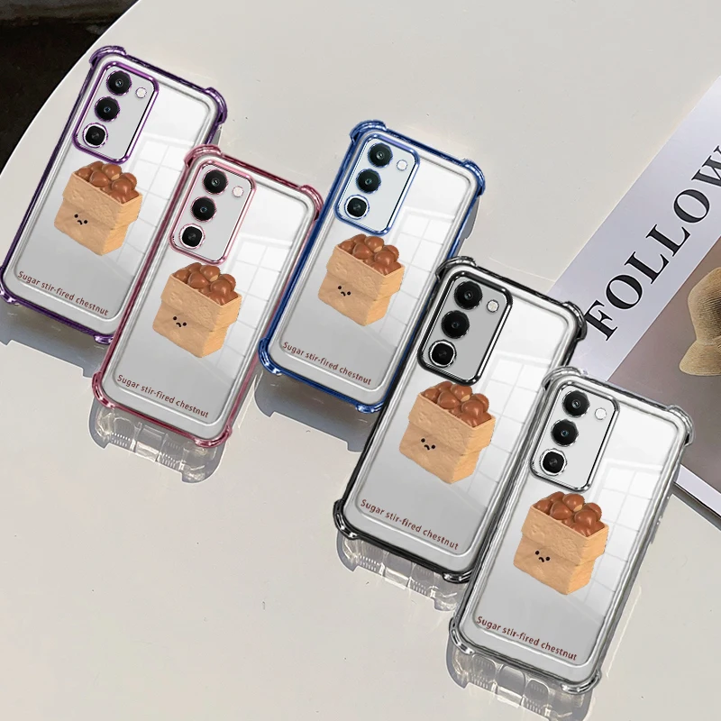 Plating Protective Cover For Realme P4x P4 4G Case Flxebile TPU Four-corner Shockproof Cute Pattern Fundas