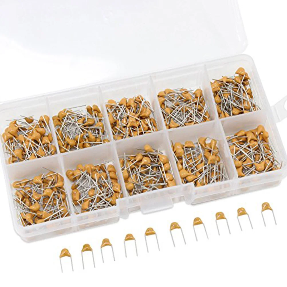 500 Pcs Electrolytic Capacitor Kit Values Assortment Radial High Quality Orange