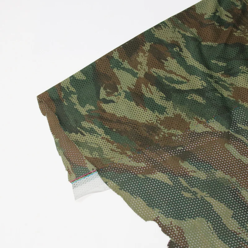 Greece Lizard camouflage Printed Polyester Mesh fabric 120gsm light weight fabric tactical tricot fabric mesh for tacticalmask