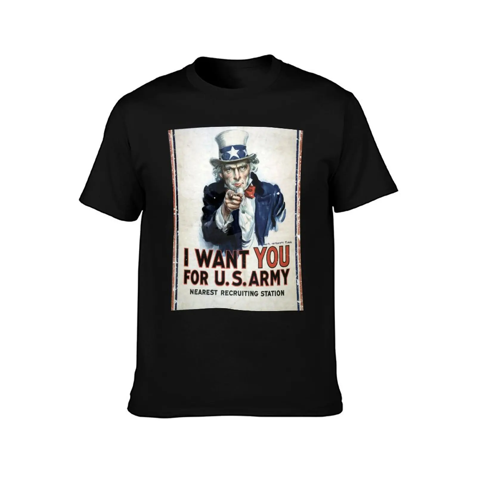 I want you for U.S. Army : nearest recruiting station / James Montgomery Flagg T-Shirt t shirt for man T-Shirt