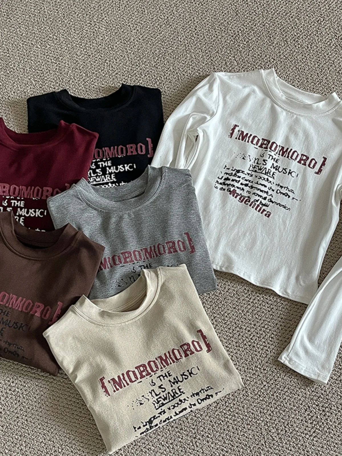 

Casual Long Sve T-irt Korean Sle Women's Base Layer irt Student Versatile Spring New Faion Anti-Wear Cotton Tee