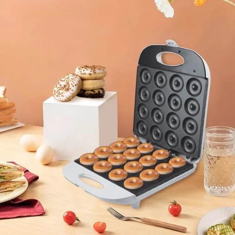 Mini Small Automatic Donut Making Machines with Non-stick Surface Dessert Cake Machine Cake Pan Donut Maker