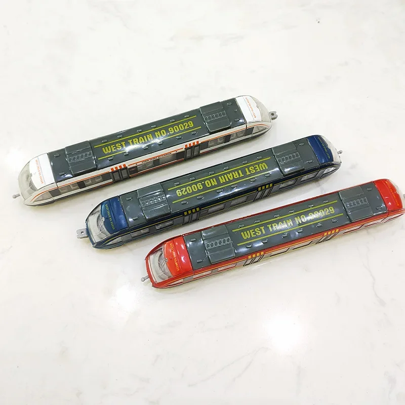 โลหะผสมจําลองรถไฟใต้ดินรุ่นของเล่นเด็กเลื่อนรถตกแต่งชนิดบรรจุกล่อง