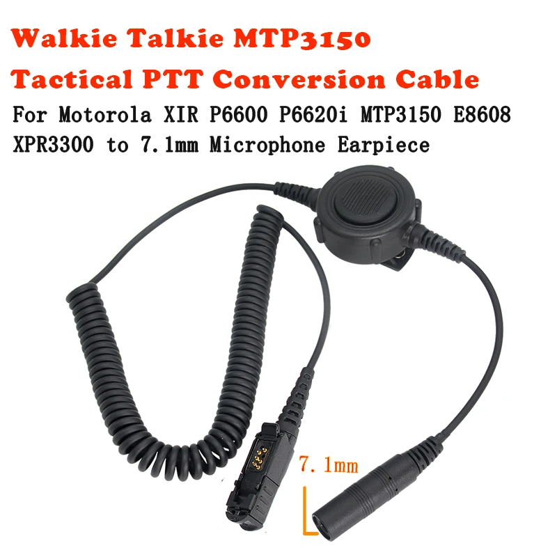 U94 PTT Cable Z Tactical Headset Radio for Motorola XiR P6600 P6620 DP2400 MTP3250 MTP3550 DEP550 XPR3300e Walkie Talkie Adapter