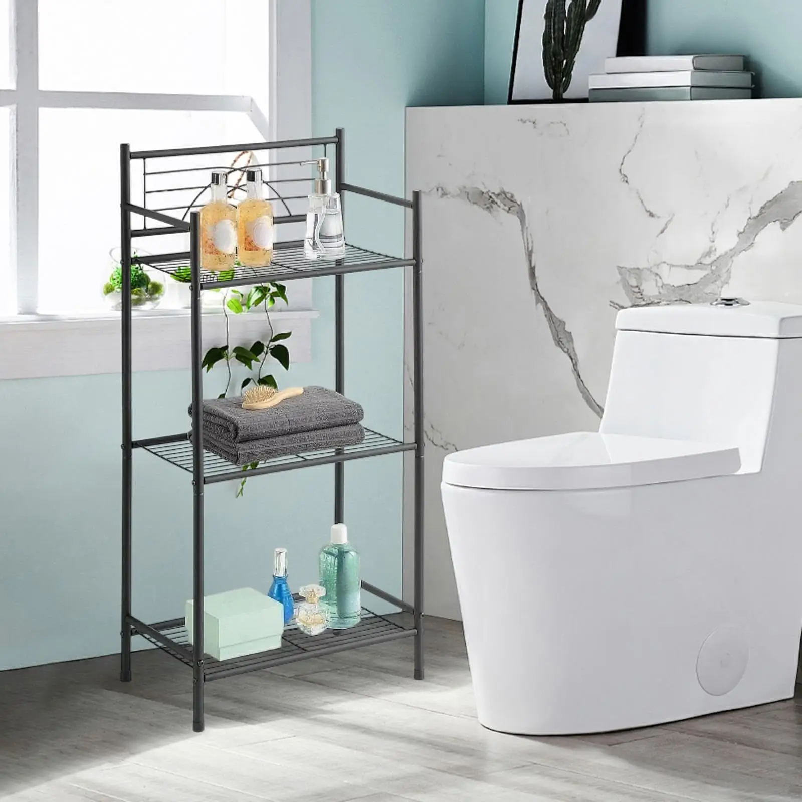 Standing Storage Shelf Tier Practical Sturdy Storage Holder Organizer Open Floor