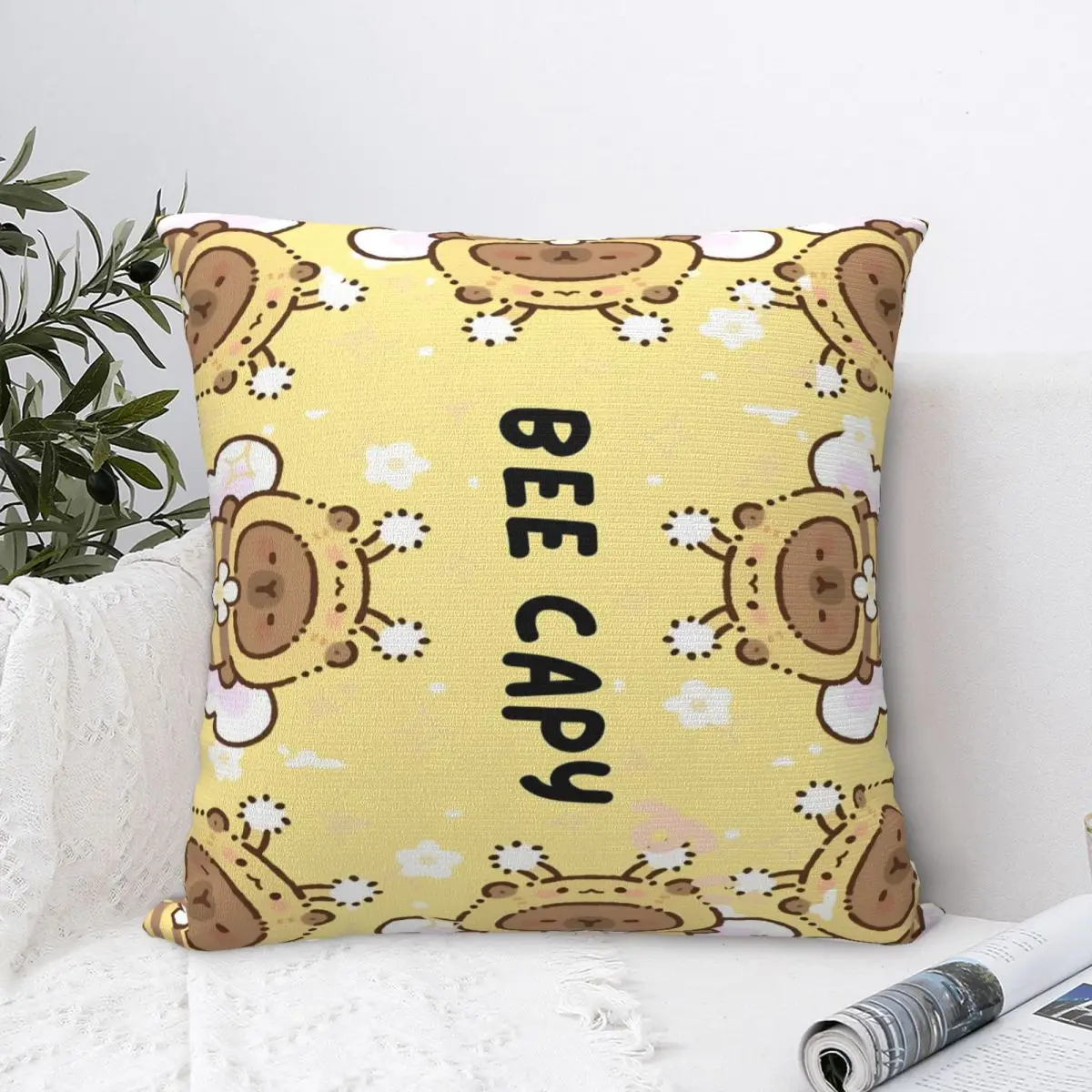 كابيبارا الكرتون كيس وسادة غطاء الوسادة لينة نمط وسادة غطاء الحديثة سادات ل أريكة ديكور المنزل #1