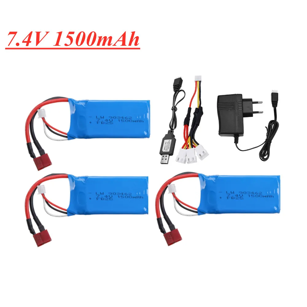 7.4V 1500mAh 2S Akumulator Lipo do Q39 Wltoys A959-B A969-B A979-B K929-B RC Desert Truck Części zamienne do samochodów