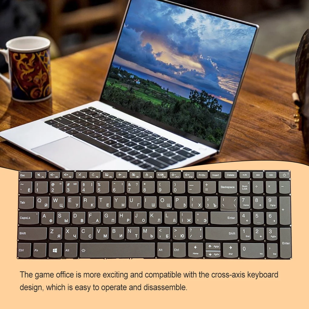 Laptop RU Layout Backlight Keyboard Gaming Working Fast Response Notebook Computer Build-in Keypad Computers Upgrade
