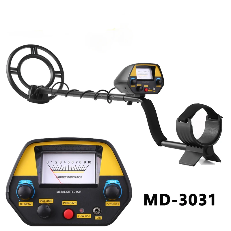 

Upgrated Metal Detector MD-3031 Metal Finder Inductor Gold Treasure Hunter Seeker 1.8m Depth 10" Coil Waterproof Scanner Finder