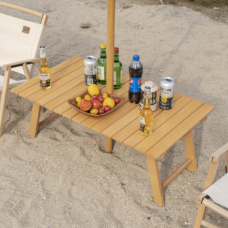 Outdoor travel home simple portable umbrella beech folding tables and chairs stall rental house camping tables and chairs