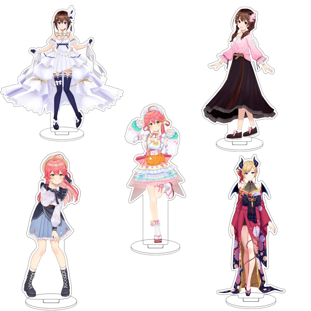 

16CM Anime Hololive Tokino Sora Roboko-san Azki Hosimati Suisei Sakura Miko Cos Acrylic Figure Stand Ornaments Christmas Gifts