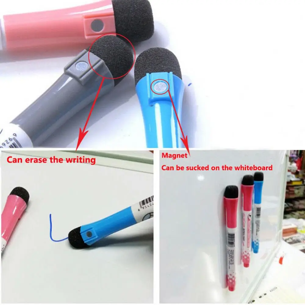 Magnetic Whiteboard Pen White Board Markers Writing Drawing Board Marker Water-Based Pen with Erasable Cap Office Supplies