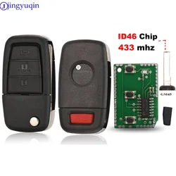 jingyuqin Remote 433mhz Car Key Folding For Chevrolet Caprice for Holden Commodore VE With 3 + Panic Key 3/4 Buttons