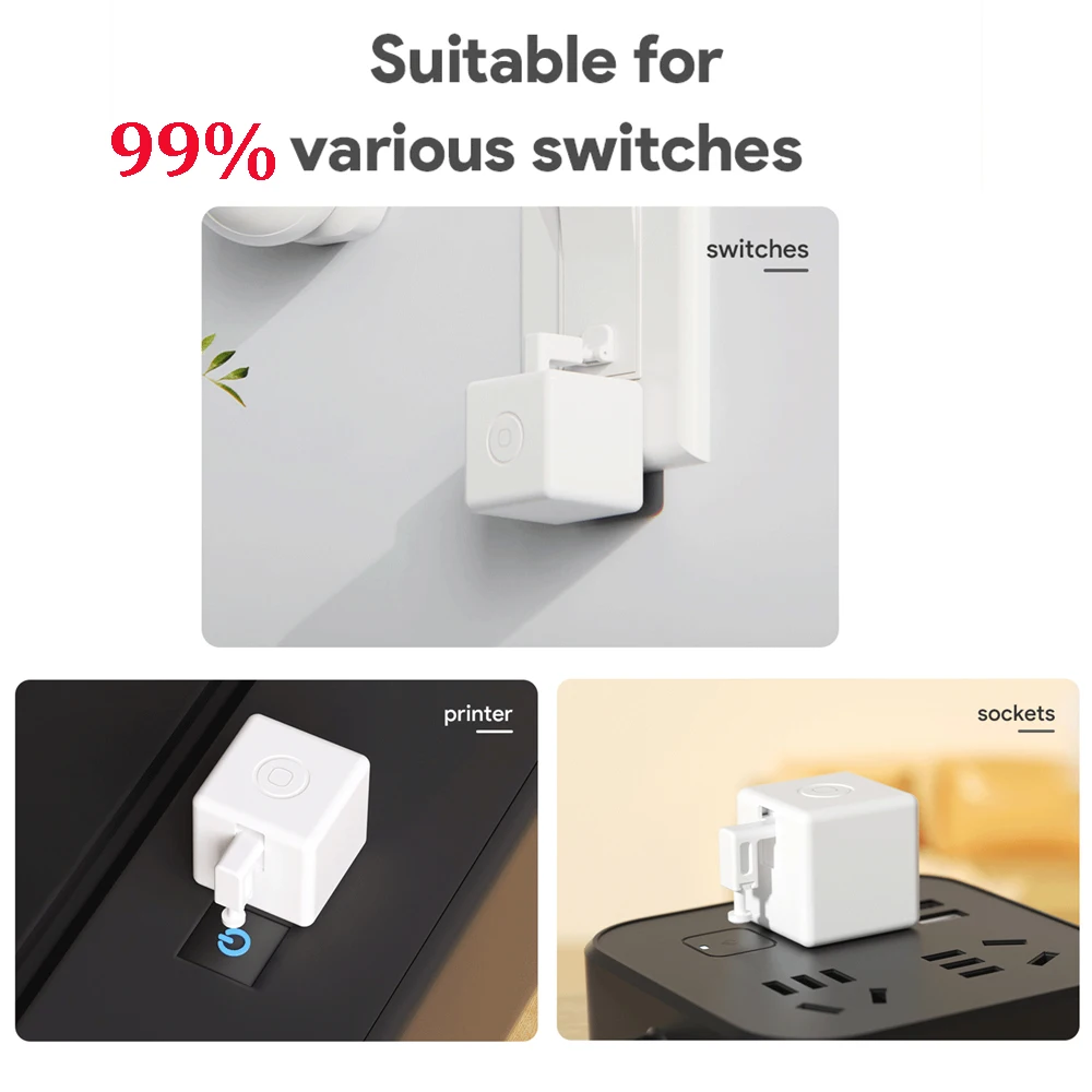 Tuya Zigbee Bluetooth Smart Touch Fingerbot Plus USB Rechargeable Switch Button Pusher Arm Fingerbot Via Alice Alexa Google Home