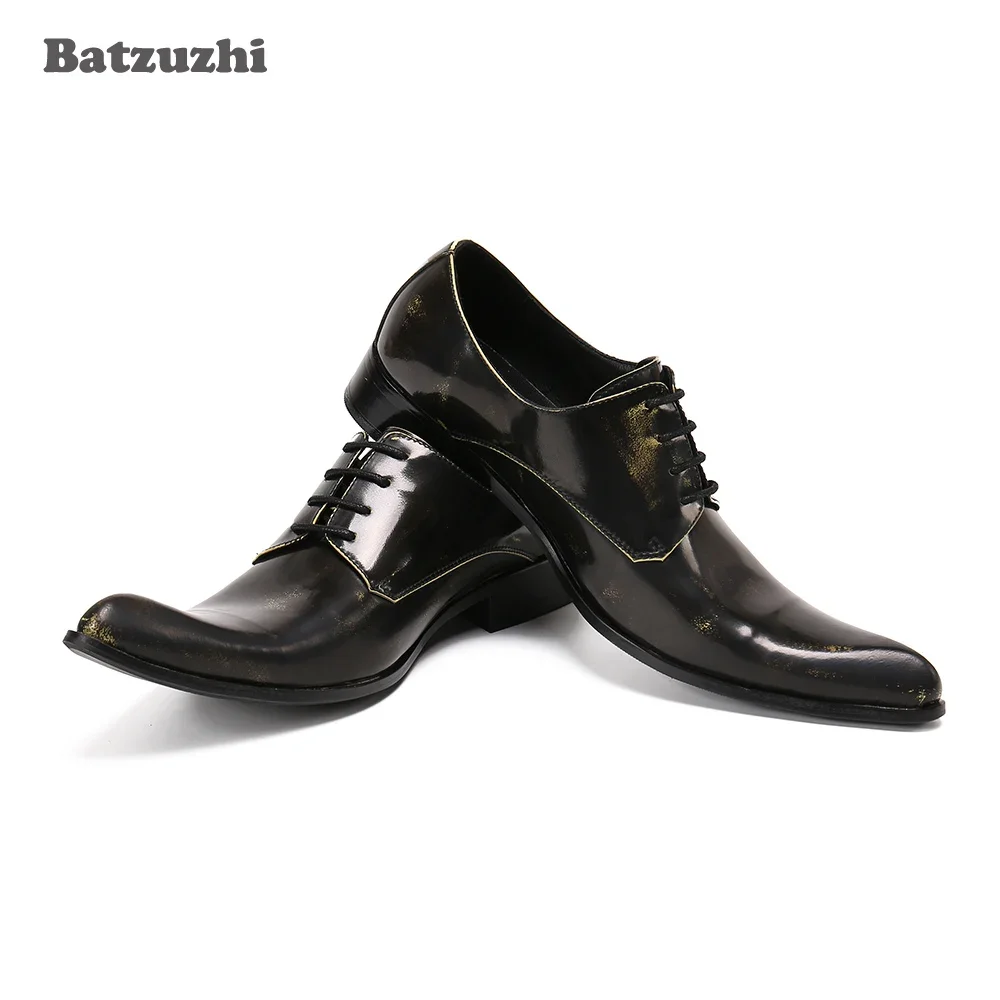 

Big Size NEW 2024 Zapatos Hombre Pointed Toe Formal Leather Dress Shoes Men Lace-up Business Shoes Gentlemen zapatos de hombre