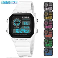 SYNOKE-Montres numériques étanches pour hommes et femmes, montre-bracelet de sport Shoous, multifonction, extérieur, course à pied, étudiant, sept lumières 4