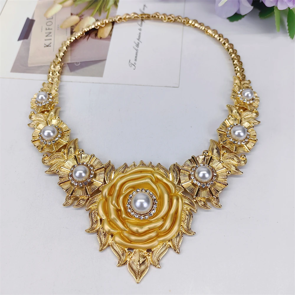 ESALE 2026 New White Pearl Jewelry Set Luxury Wedding Jewelry Accessories For Women Mother's Day Gift Valentine's Day Gift