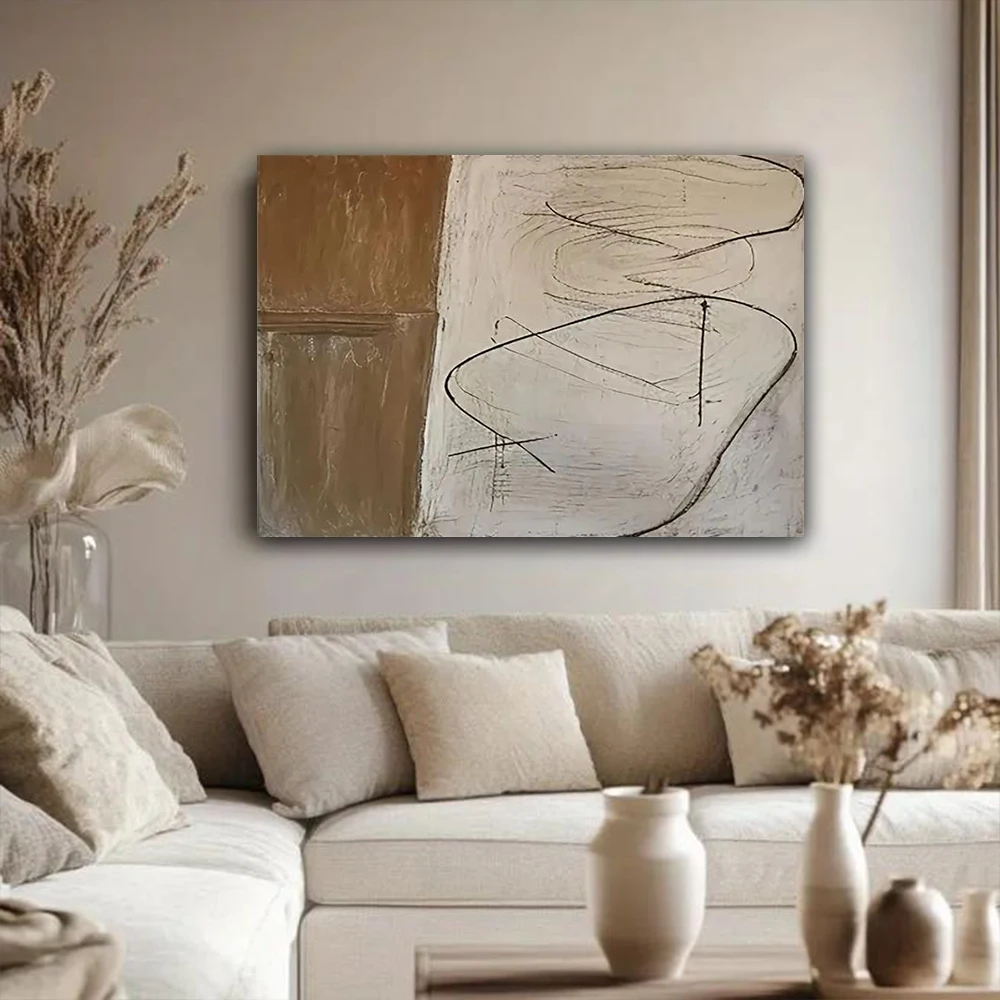 100% Handpainted Oil Paintings On Canvas Color Tree Red Flower Poster Abstract Modern Wall Art Drawing Living Room Decor Picture