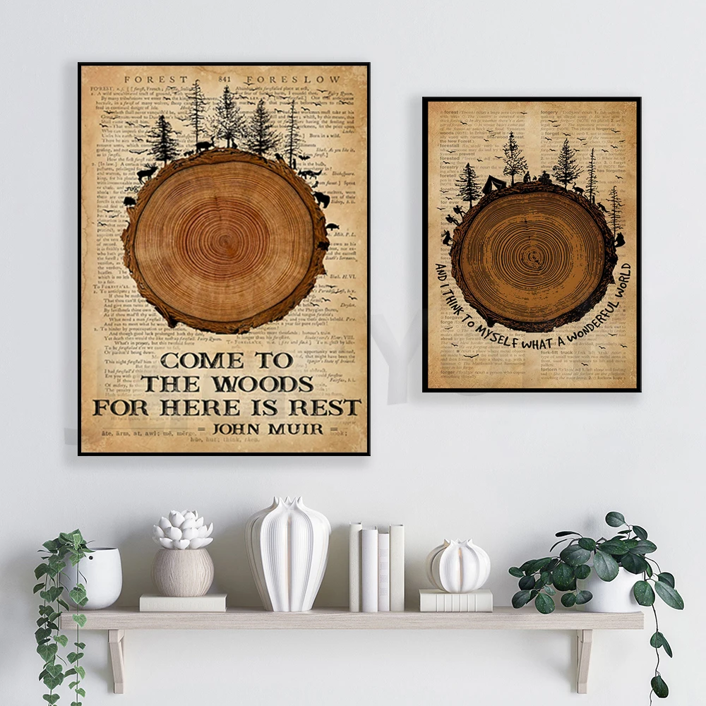 Come To The Woods For Here Is Rest Poster, Sleep in the woods Poster, Wall decor poster