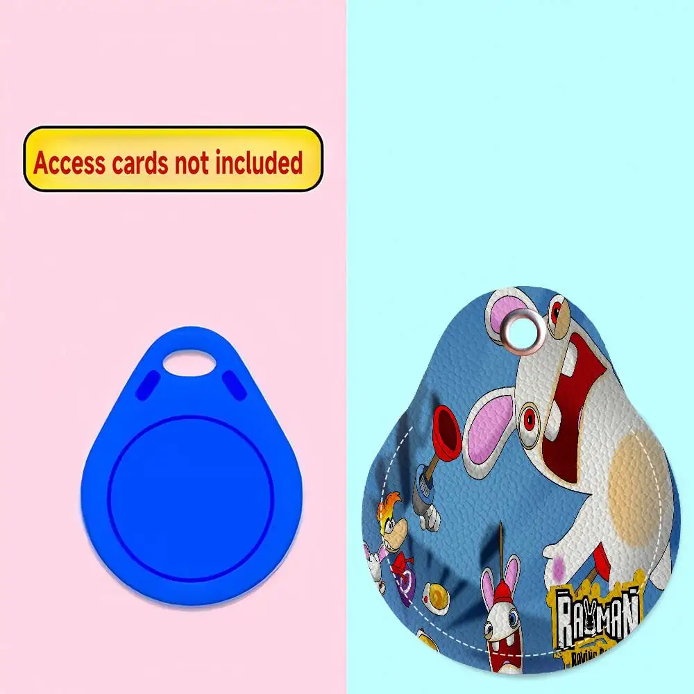 لعبة R-Raving R-Rabbids نمط الرسوم المتحركة الإبداعية بطاقة الوصول الحساسة واقية كم المفاتيح قلادة الزخرفية الموضة