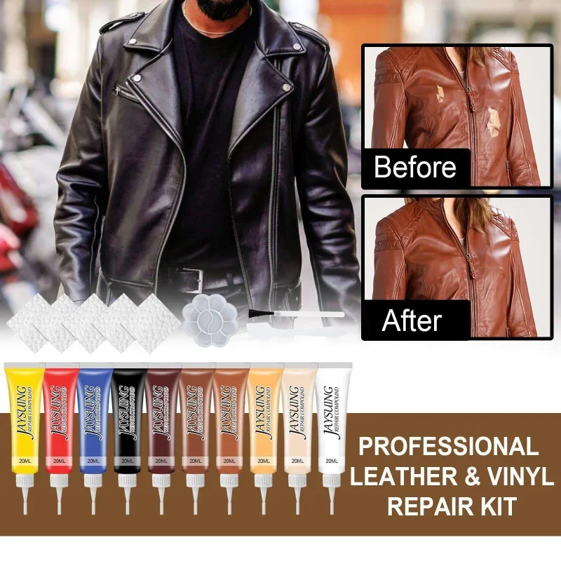 20ml Leather Repair Gel Colorful Repair Scratches Cracks Home Car Seat Leather Complementary Refurbishing Cream Repair Paste