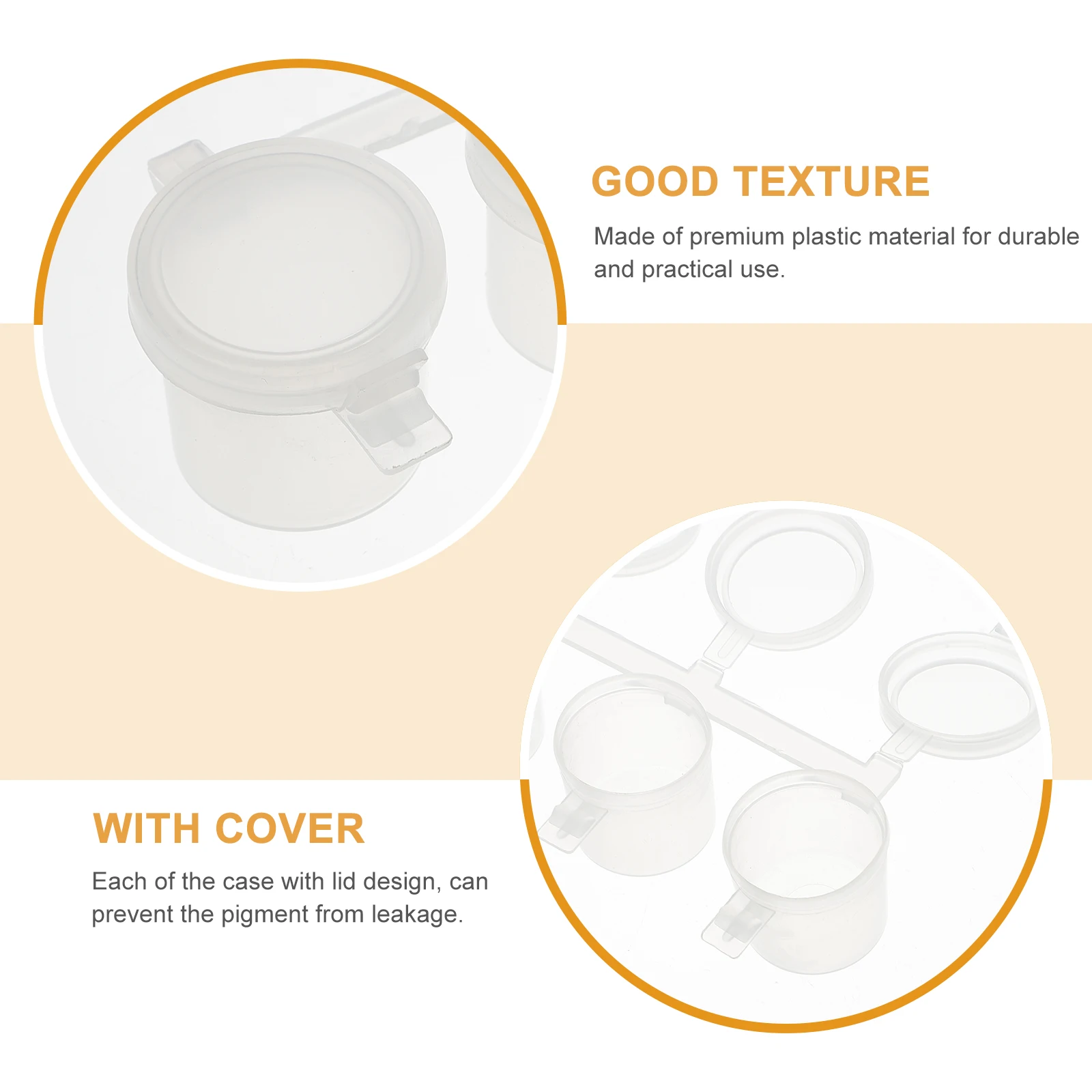 

20 Pcs Paint Box Empty Pots Strips Travel Accessories Small Plastic Mini Storage Containers Clear with Lids Child