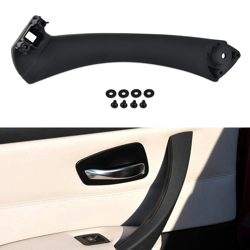 Left Front/Rear Inner Door Panel Handle ABS Black For BMW 3 Series E90 E91 323i 325i 328i 330i 335i 51419150335 51417230849