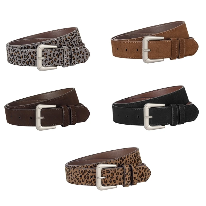 Y5GC Women PU Leather Band Adjustable Pin Buckles Waist Belt Fashion Waist Accessory