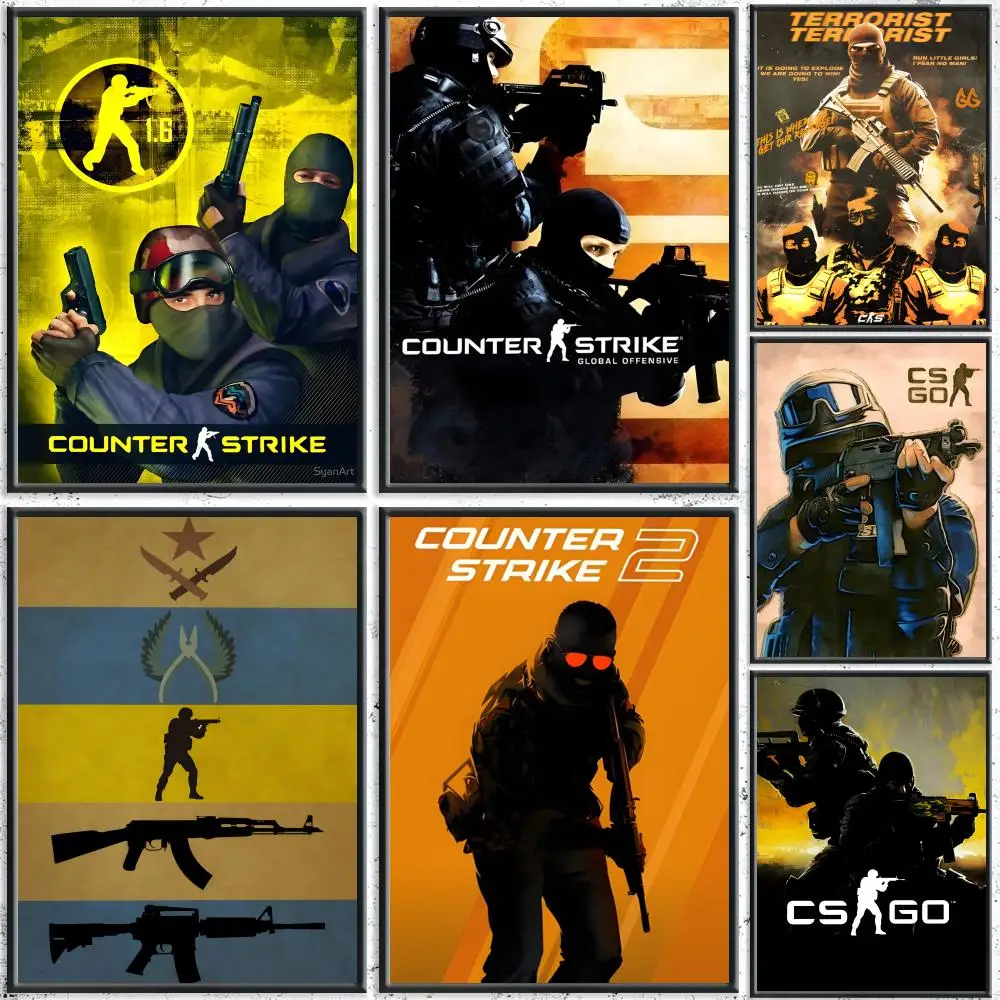 CSGO C-Counter-Strike Global Offensive-S Painting Calligraphy HD Canvas Poster Crease Free Waterproof All Space Wall Decor