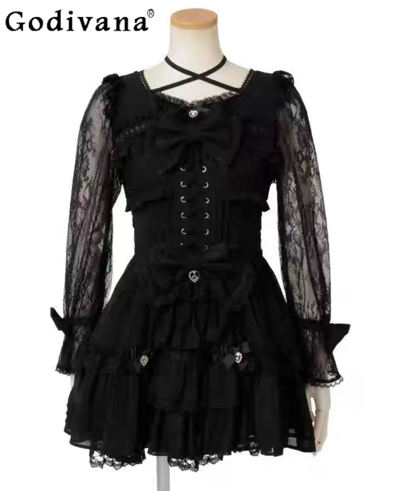 

2026 New Japanese Original Liz Mass-Produced Sweet Cute Lolita Dress Lace French Style Girl Long Sleeve Dress
