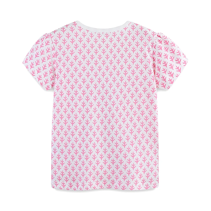 Детская одежда Little maven для маленьких девочек, новинка 2023 года, летняя детская одежда, корейская детская одежда, футболки с рисунком морского конька