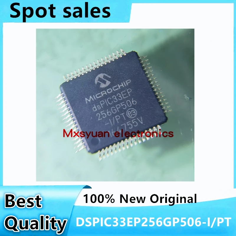 1 à 10 pièces DSPIC33EP256GP506-I/PT DSPIC33EP 256GP506-I/PT QFP64 100% original et authentique