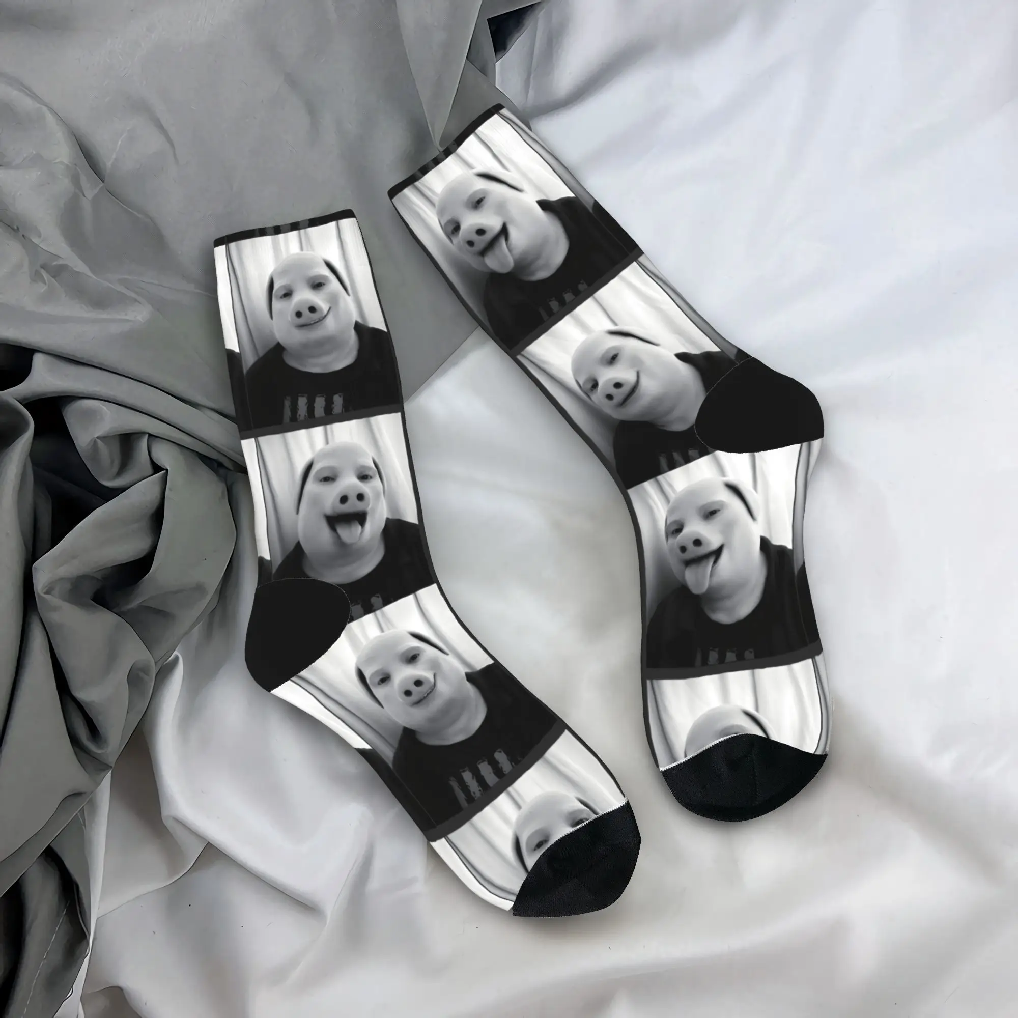John Pork Pig Meme Socks Winter  Stockings Modern Couple Warm Soft Socks Custom Climbing Anti Skid Socks