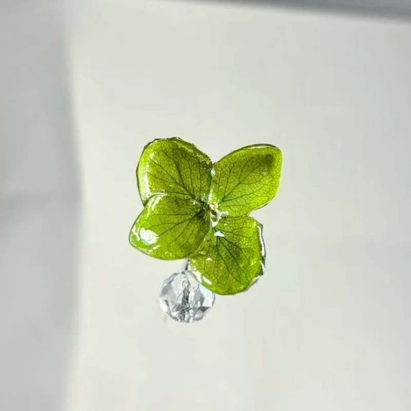 GXGlint Pink Flower Pressed Rings Natural Flower Crystal Rings Handmaking Epoxy Resin Dried Floral Daily Jewelry Gift wholesale view 3