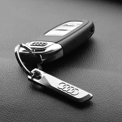 3D Car Metal Rope Car Badge Key Chain Decorative Keychain Ring For Audi A3 A4 A5 A6 A7 Q2 Q3 Q5 Q7 TT TTS Sline RS4 RS6 B5 8V 8P