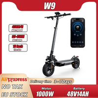 IScooter W9 Foldable Electric Scooter 1000W Motor 48V 14AH Battery Adult City Escooter 10 Inch Tires Max Speed 45KM/H E-Scooters