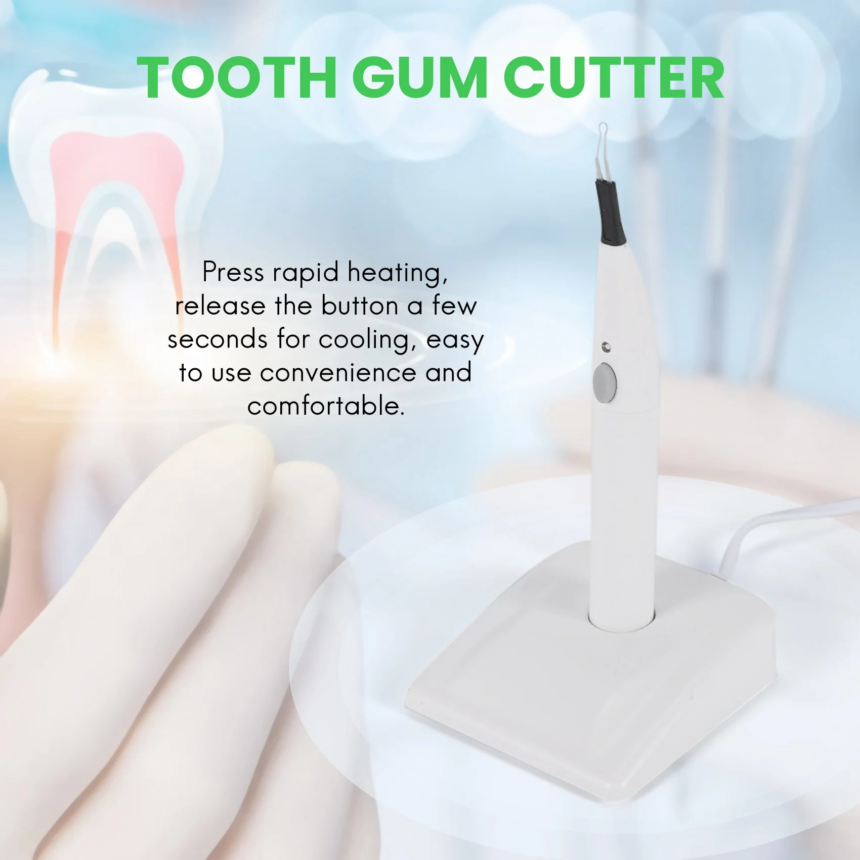치과 구타페르카 치아 잇몸 커터, 엔도 구타페르카 용해 브레이커 커터, 치아 미백 도구, EU 플러그