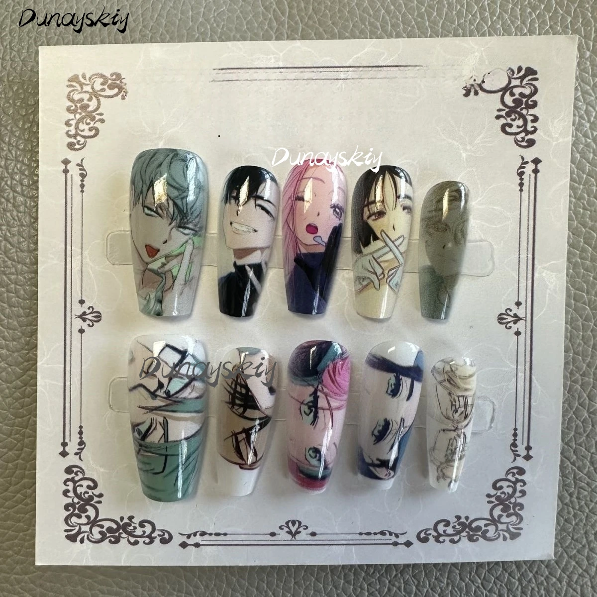 مجموعة أزياء تنكرية للمسرح الغريب حتى إيفان ميزي سوا لوكا نعش أظافر وهمية خالية من الجيلي الغراء أنيمي المعبود زي العنصر المخصص