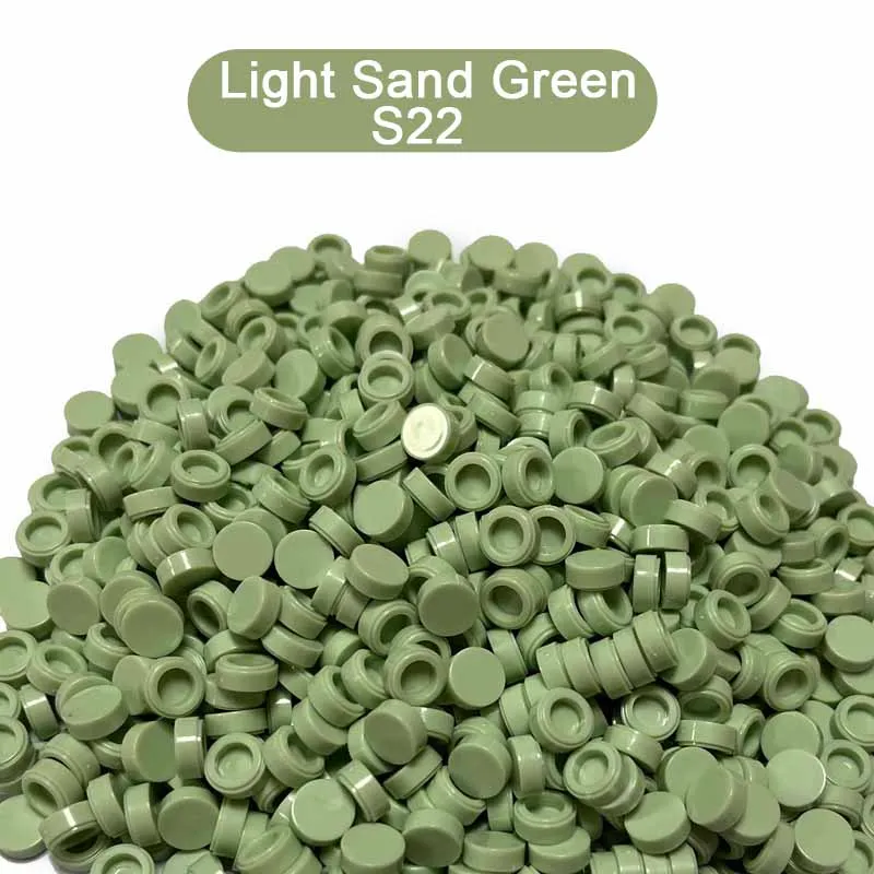 98138 Round Tile 1x1 Round Circle Pixel Painting Building Block Toy Mosaic Color Green Series 100pcs